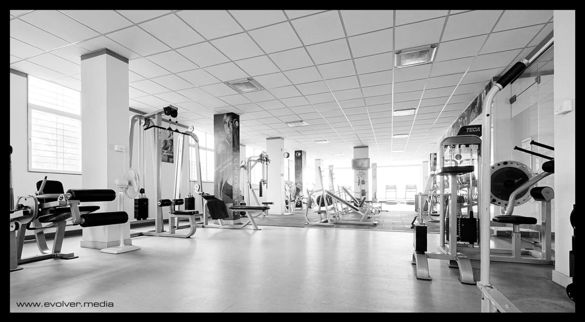 Core Fitness. Gym Gymnasium Industrial Corporate Interior Design Photography Evolver Media Pune. Showroom. Absolute Interiors Pune. Call 9518356811 for booking. 01