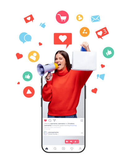 social media marketing concept marketing with appl